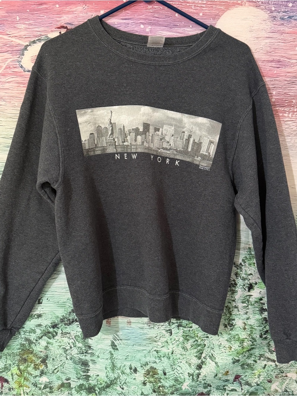 New York Graphic Crewneck Sweatshirt - Charcoal
